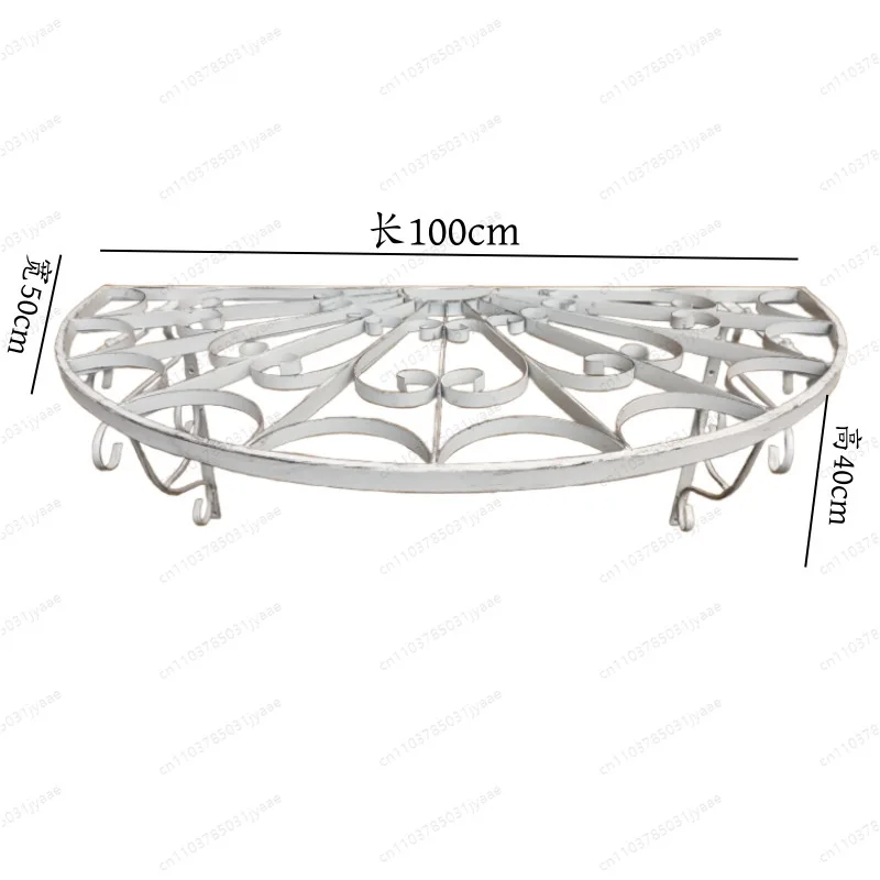 Villa courtyard European and American wrought iron windows, eaves, canopy shelves, wall-mounted flower racks