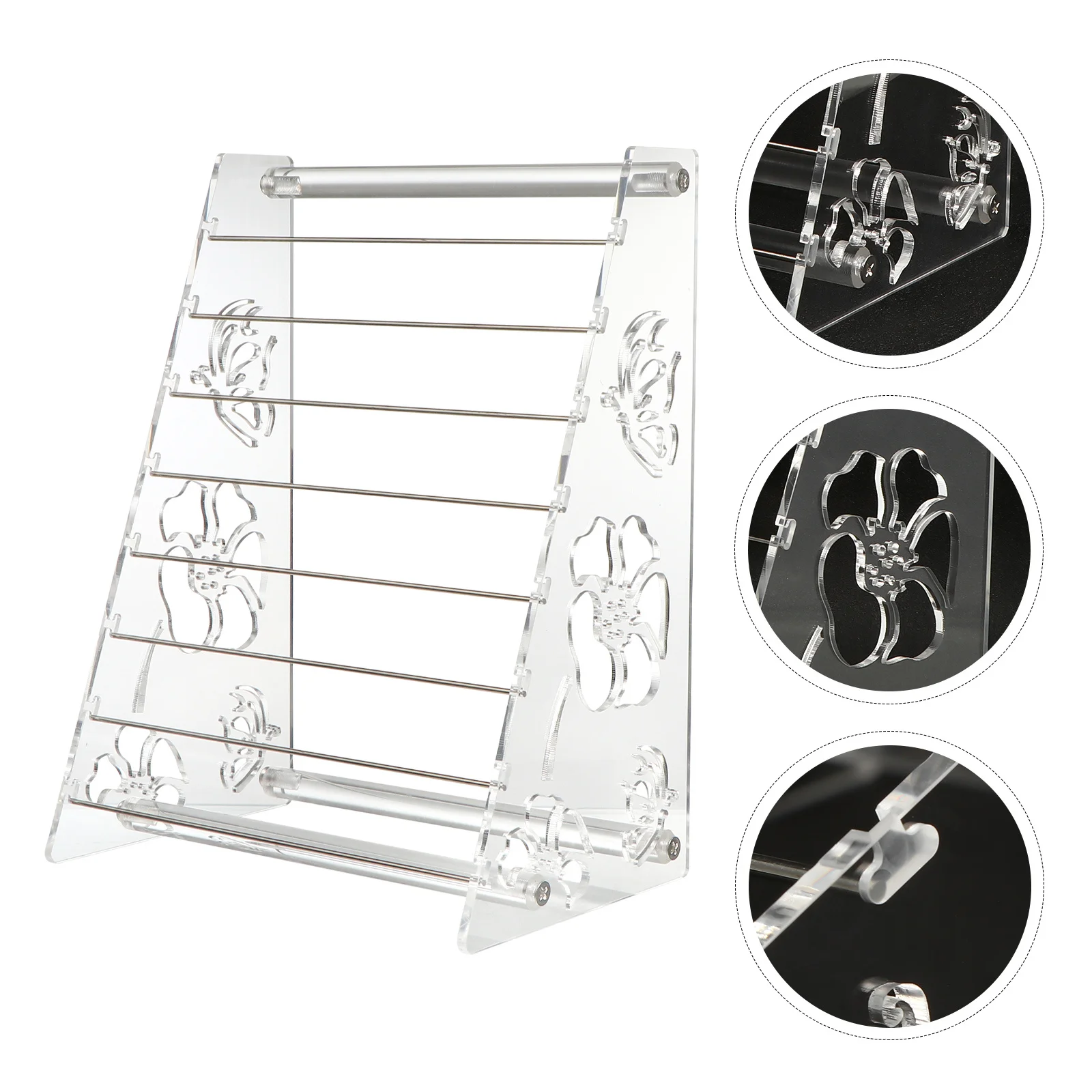 1Pcs Acrylic Jewelry Display Rack 8 Tier Organizer Clear Holder for Bracelets Charms Beads Creative Jewelry Display Organizer