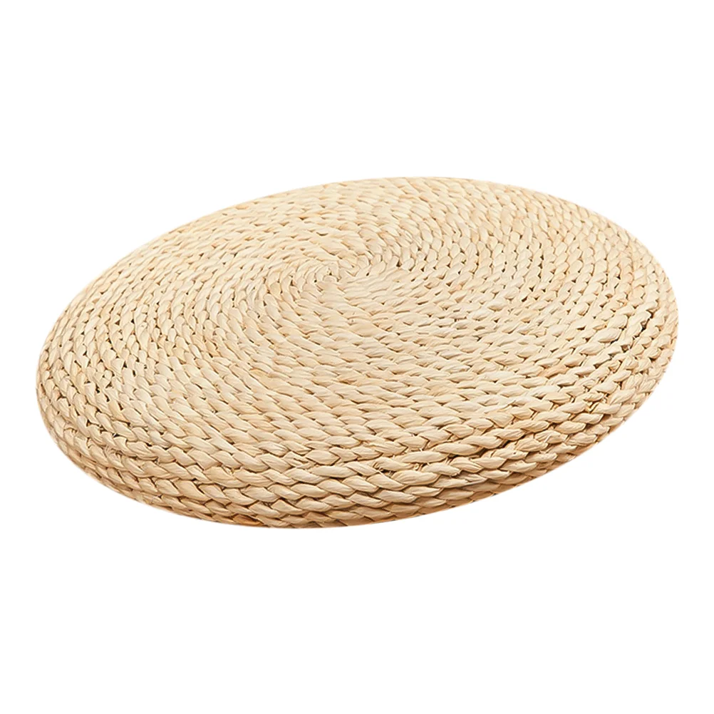 outside Pillows Straw Weaving Cushion Hand-woven Mat Back Round Weave Worship Yoga Meditating