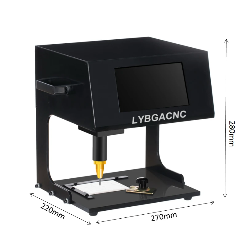 170x110mm Pneumatic Eelectric Desktop Nnameplate Marking Machine Touch-screen Plate Number Engraving Machine For Metal Parts