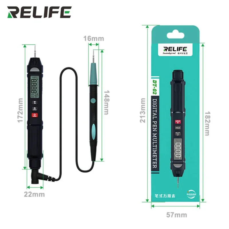 

RELIFE DT-02 Smart Pen Multimeter AC/DC Voltage Meets The Maintenance Needs of Multifunctional Mobile Phone Repair Tools