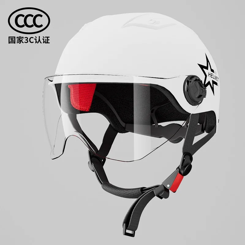 

Summer electric motorcycle helmet for men and women, universal half helmet for all seasons, safety helmet