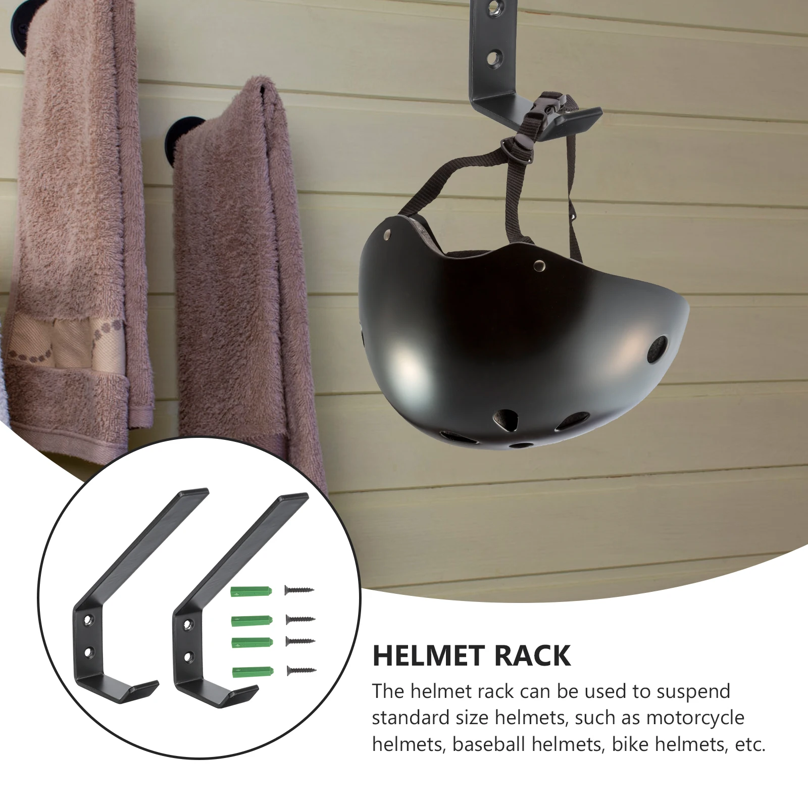 

Motorcycle Wall Hook Rack Stainless Steel Mount Holder Storage Display Hat Hanger Multi purpose Durable