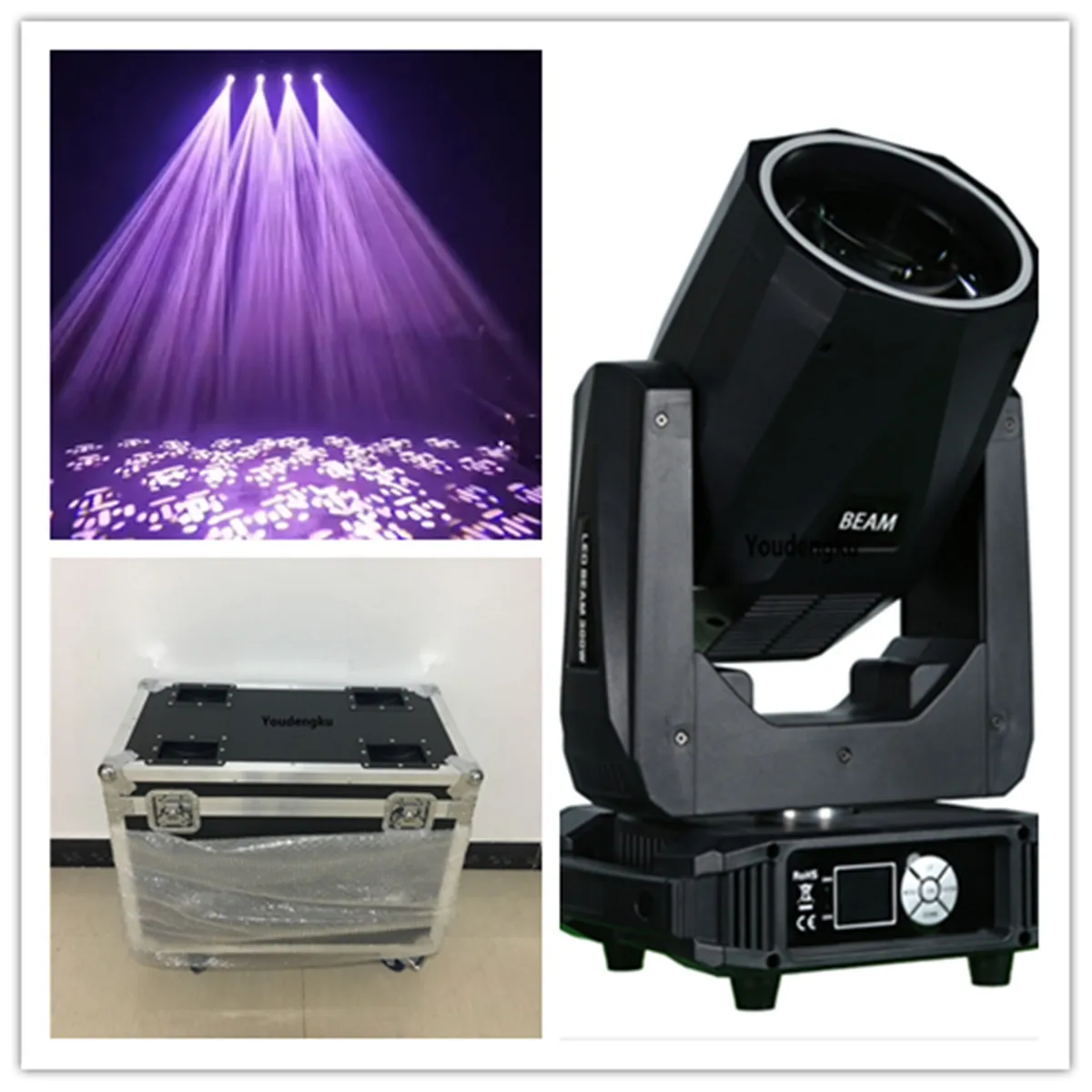 

2pcs with flightcase led spot wash beam 3in1 moving head disco stage light dmx led moving head beam 300w