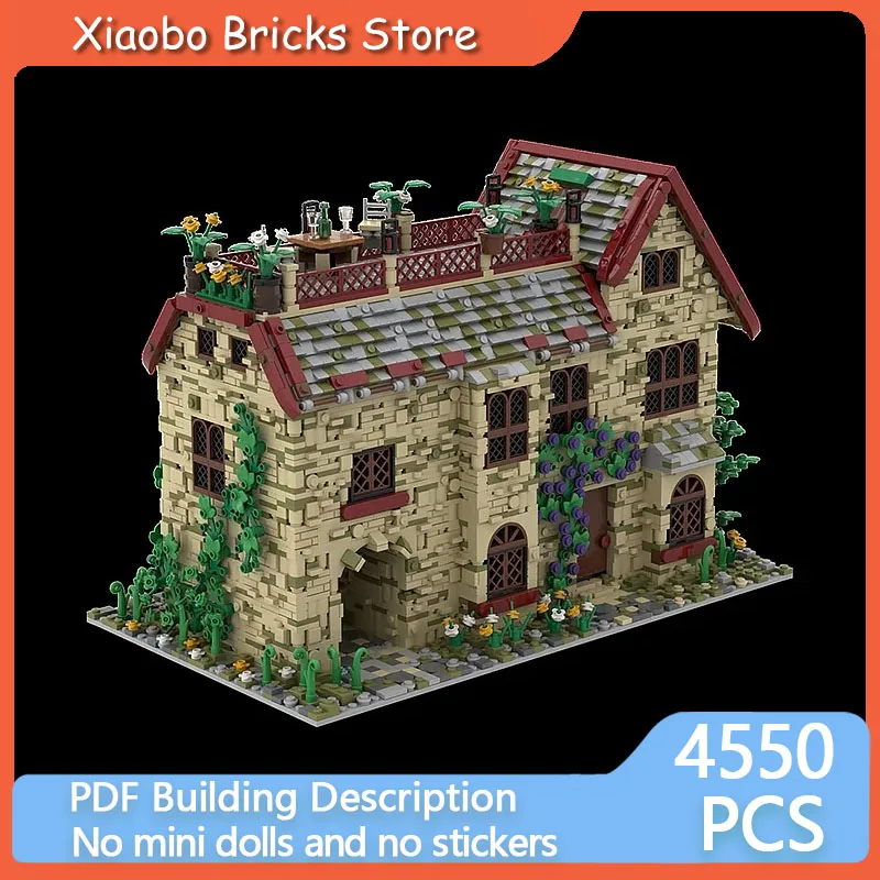 Stadt Street View Modell MOC Bausteine Ein Haus Mit Ein Dachboden Modulare Technologie Geschenke Urlaub Montieren Kinder Spielzeug Anzug