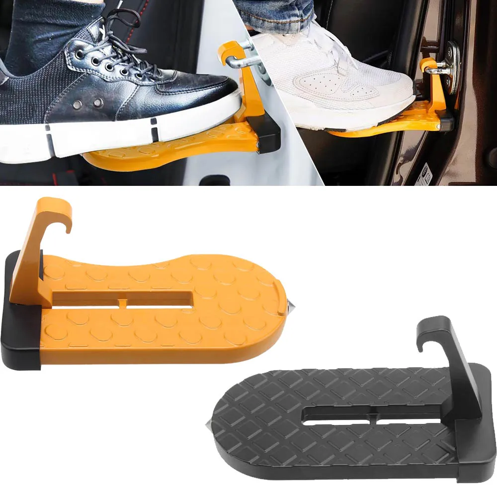 Suv Rooftop Doorstep Pedal Car Foldable Door Step Compatible With Car Suv Jeep Roof Rack Truck Door High Quality Black/Orange