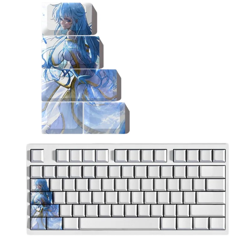 Alphelia Theme Anime Keycaps PBT Material Mechanical Keyboard Original PC Gaming Keyboard Collection Gifts Customized Keycaps