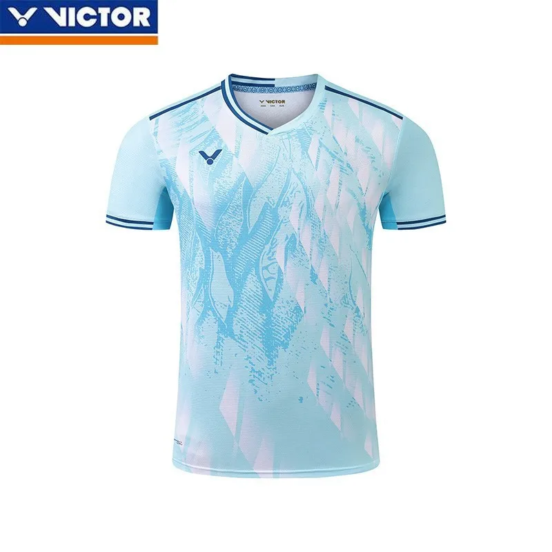 Victor 2025 New Men's and Women's Same Badminton Jersey Sports Fitness Comfortable Breathable Short-sleeved T-shirt