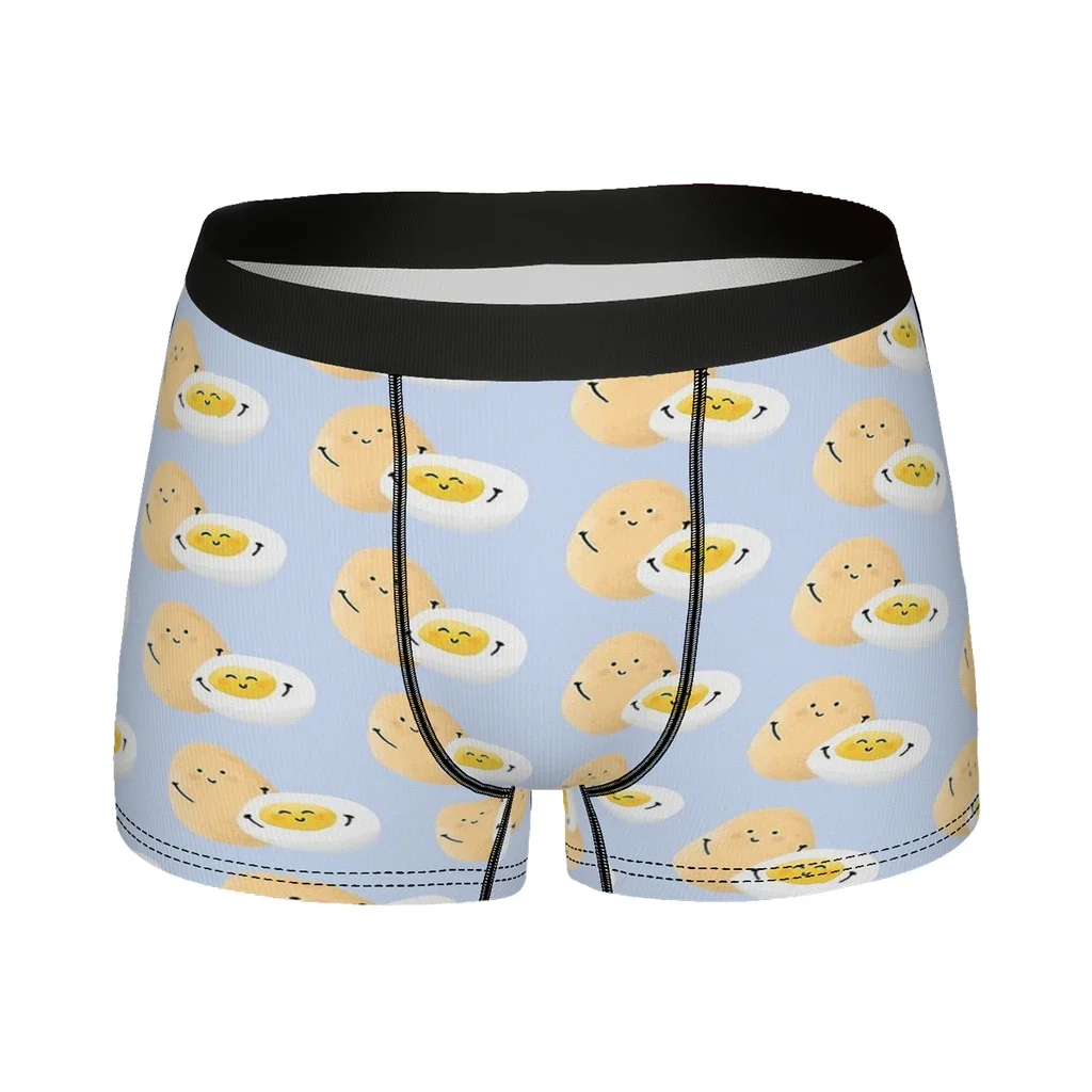 Cute Little Happy Boiled Eggs Man's Boxer Briefs Underwear Chicken family bucket Highly Breathable High Quality Sexy Shorts