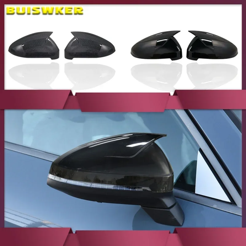 

2pcs Black Side Wing Mirror Caps For Audi A4 A5 B9 2017 2018 2019 S4 S5 RS5 allroad Quattro replace Covers (Glossy Pearl Black)