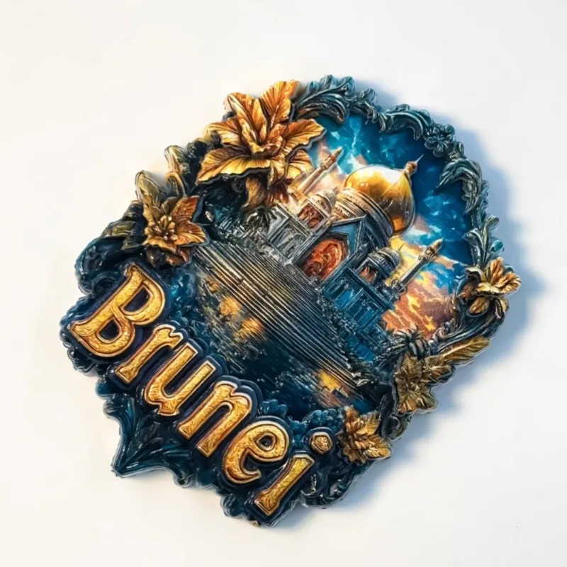 ملصقات الثلاجة بروناي سندار سيري بيجاوان هدايا تذكارية عمر علي سايفوديين مسجد مغناطيس الثلاجة هدايا عيد الميلاد ديكور المنزل