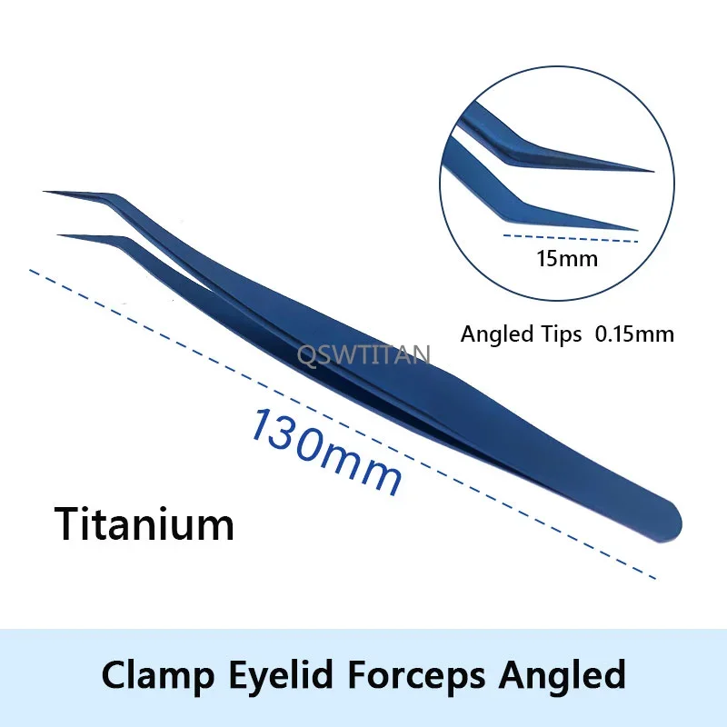 1pc Ophthalmic Tweezers Forceps Eye Surgical Clamp Tool for Eyelash Manipulation