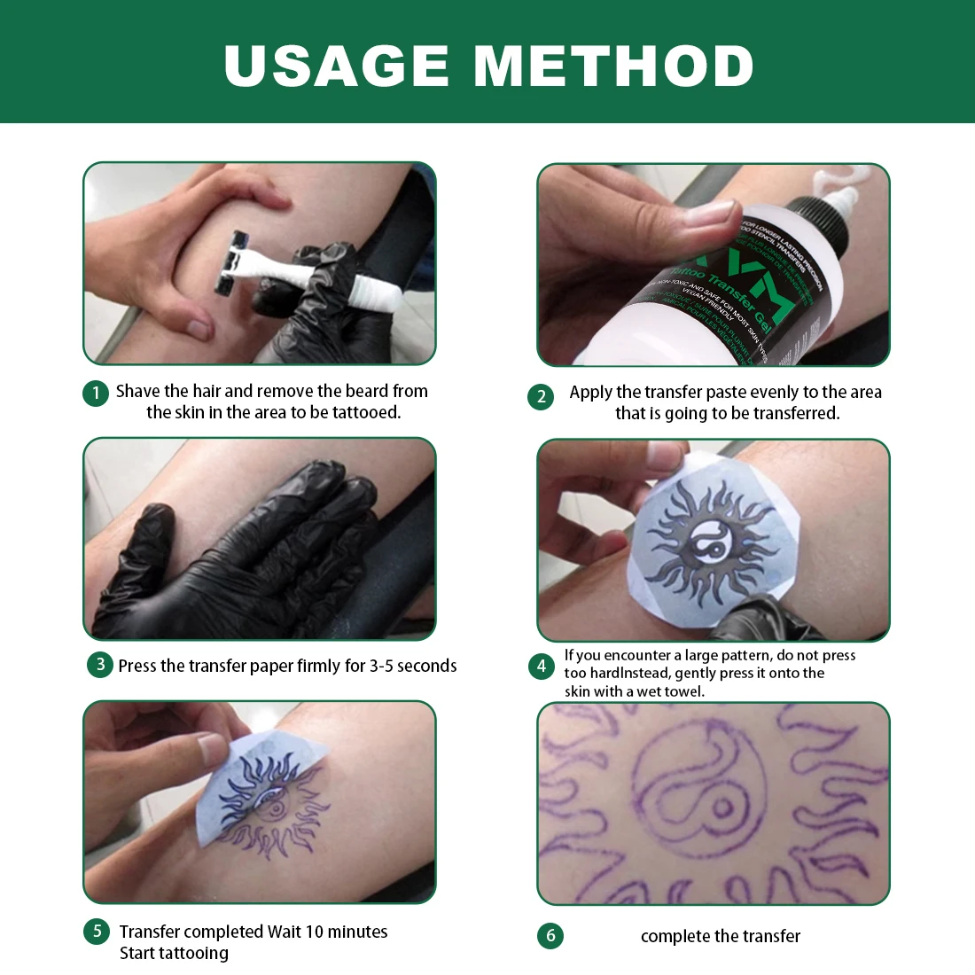 KVM 125/250 مللي المهنية الوشم استنسل نقل هلام ناسخة حرارية استنسل تطبيق الحل ماجيك جل الوشم اكسسوارات