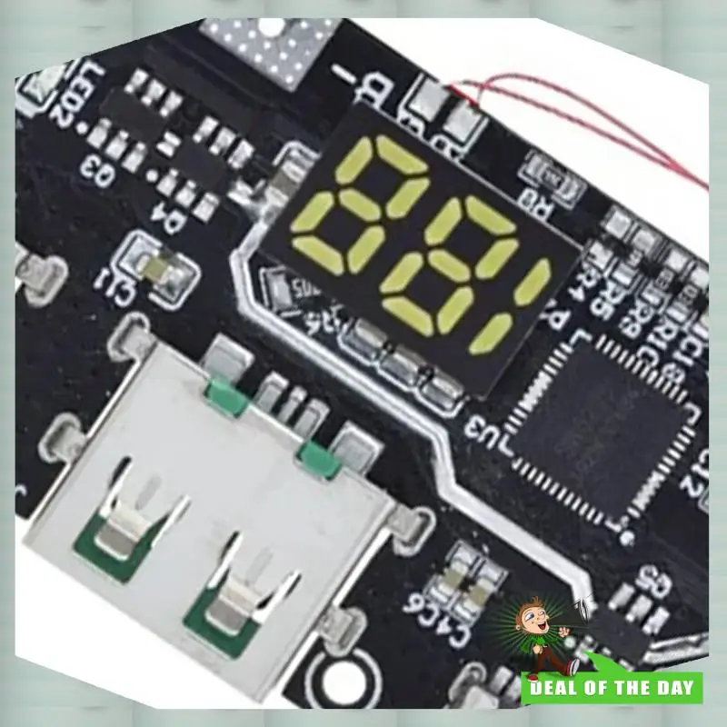 24-Hour Delivery 5X QC4.0 QC3.0 LED Dual USB 5V 4.5A 22.5W Micro/Type-C USB Mobile Power Bank 18650 Charging Module,A