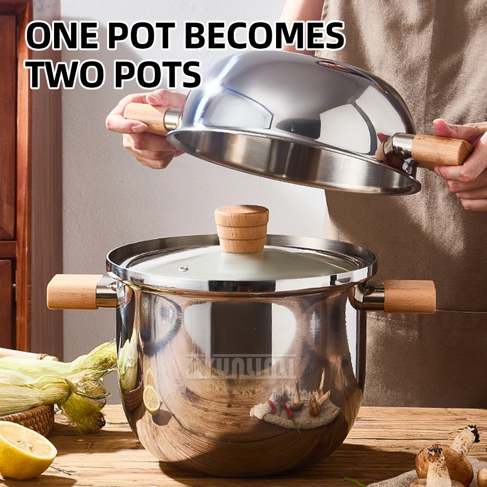 Версия 2025, пароварка, пароварка, машина для приготовления пищи, многофункциональная посуда, плита для тушения, суповая кастрюля