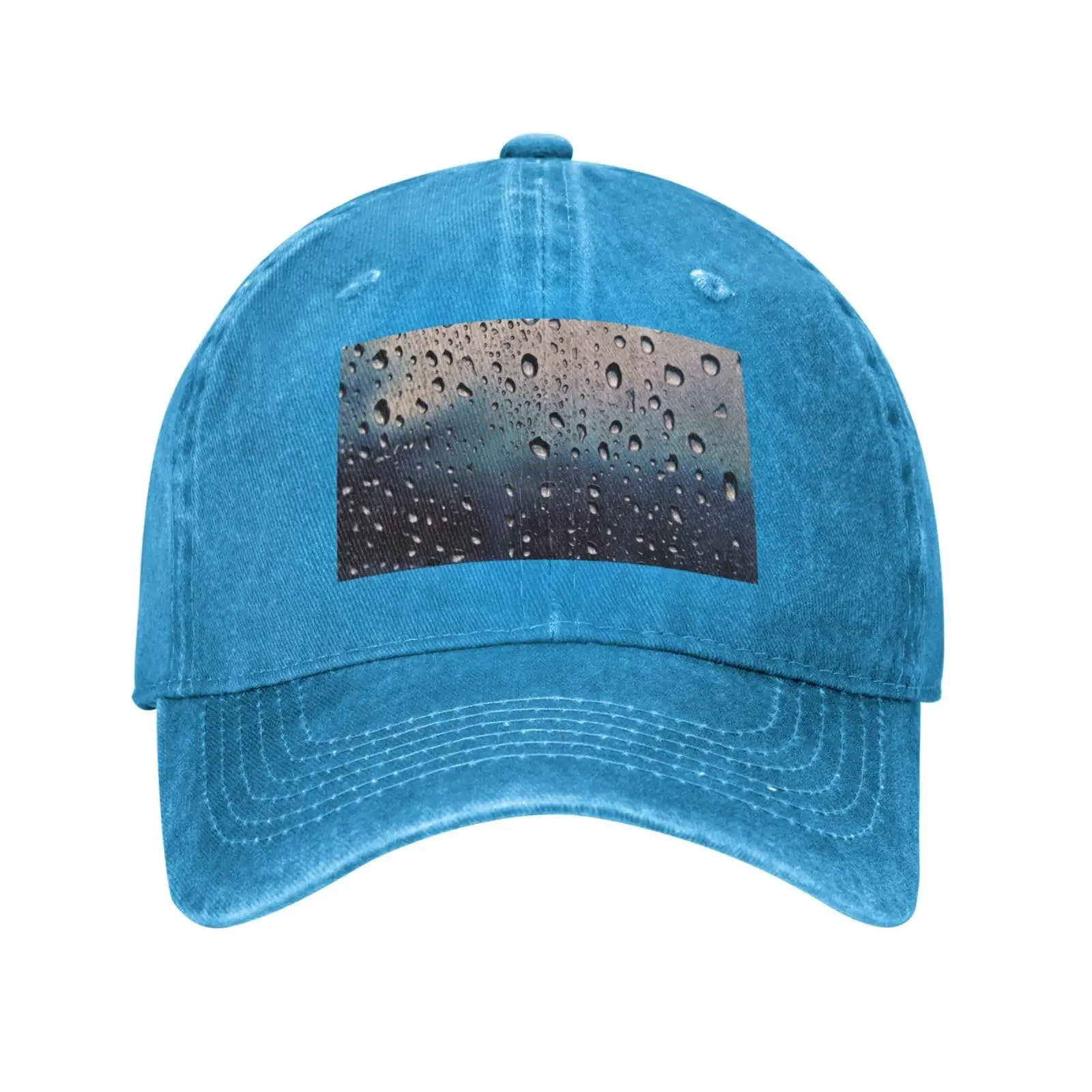 Rain Drops On Glass Baseball Cap for Men Women Washed Cotton Denim Dad Hat Adjustable Baseball Hat