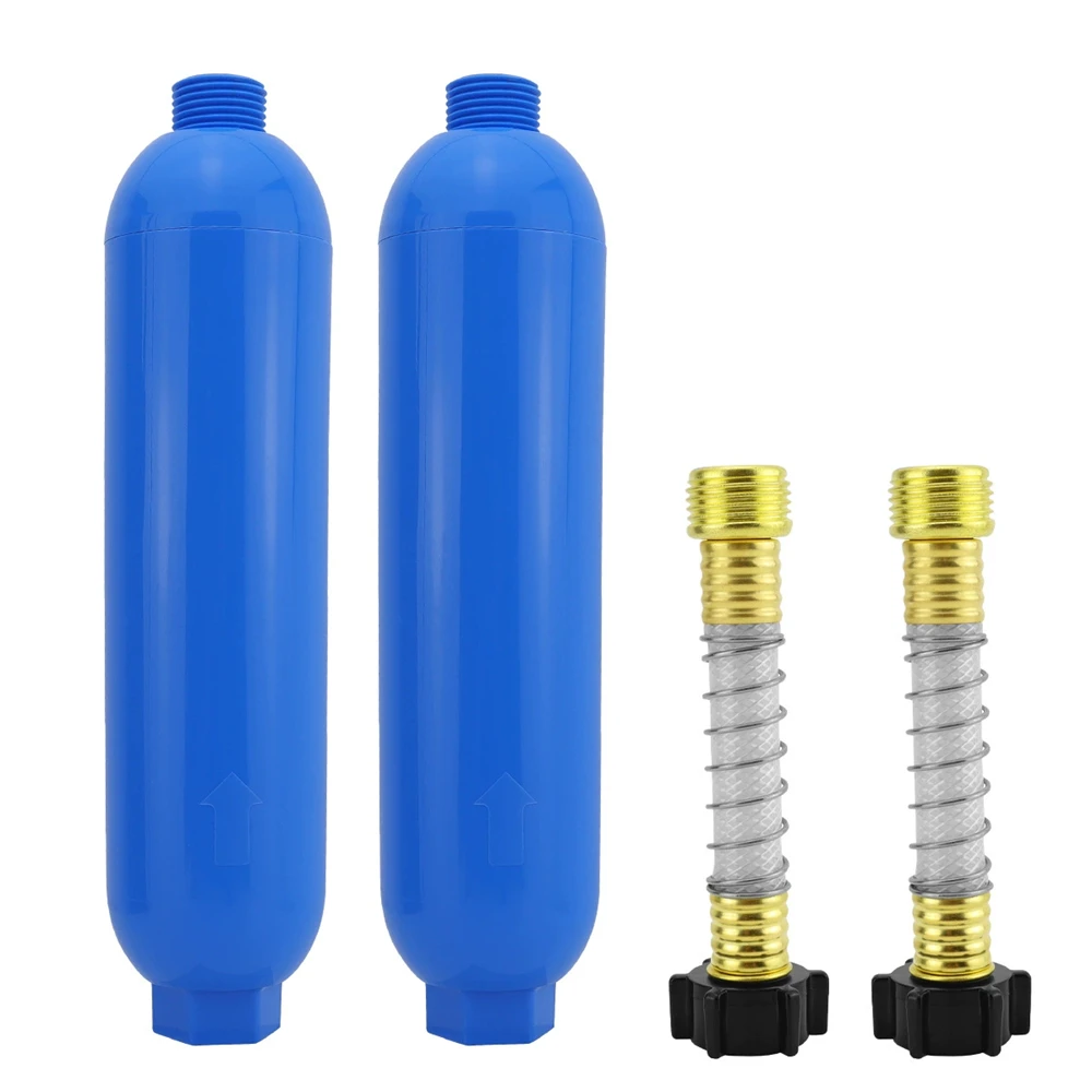 

RV/Marine Water Filter with Flexible Hose Protector Greatly Reduces Bad Taste Odors Chlorine and Sediment in Drinking Water