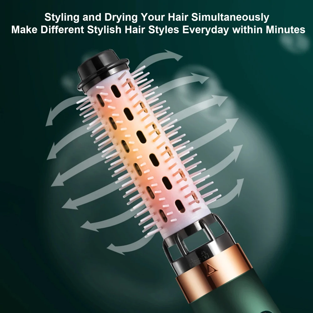 Hair Dryer Brush,3 In 1 Electric Hot Air Brush,Anti Frizz Salon Blow Dryer Brush & Volumizer For Curling Straightening & Styling