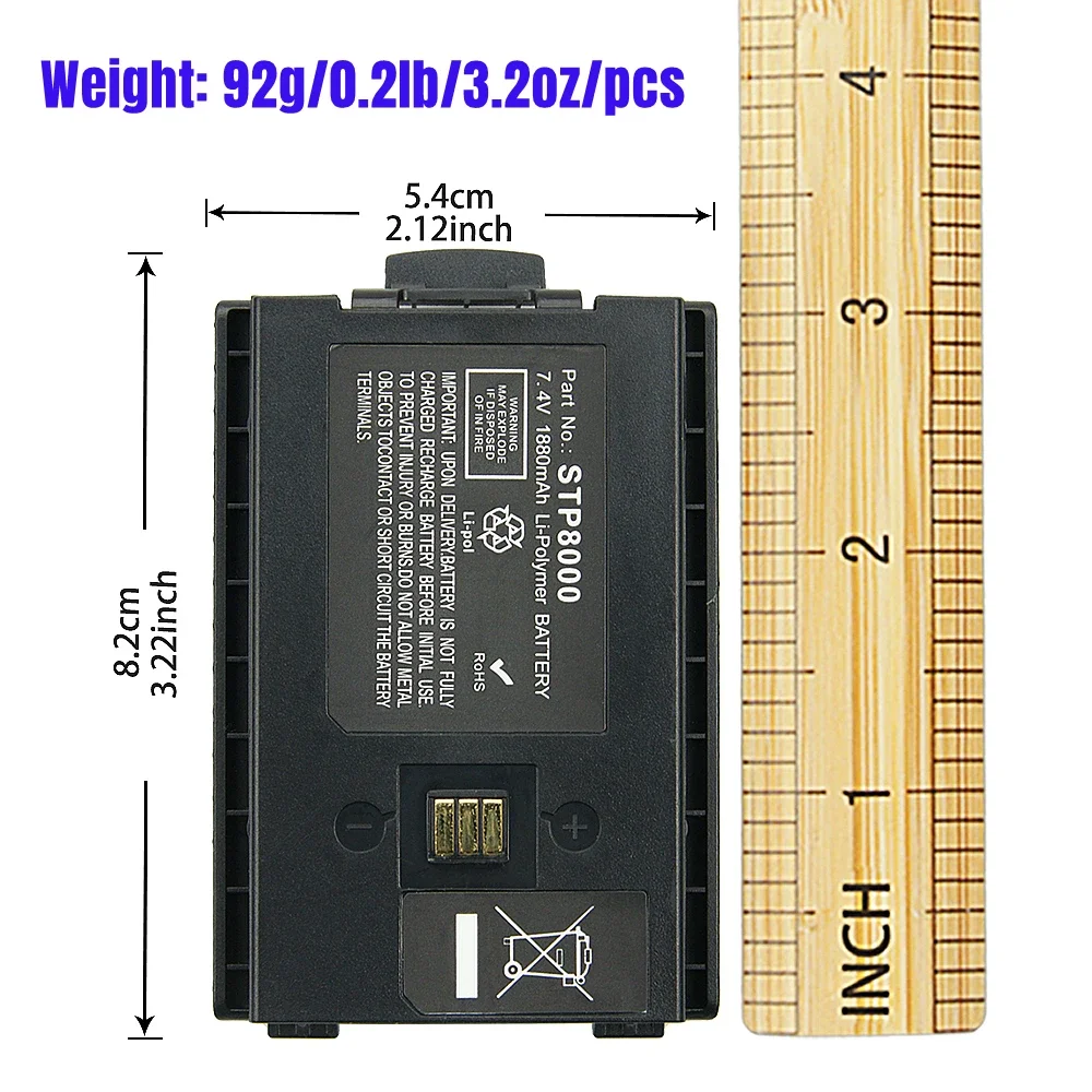 For Sepura STP8000 STP8020 STP8030 STP8035 STP8038 STP8040 STP9000 Two Way Radios 7.4 1880mAh STP8000 Replacement Battery