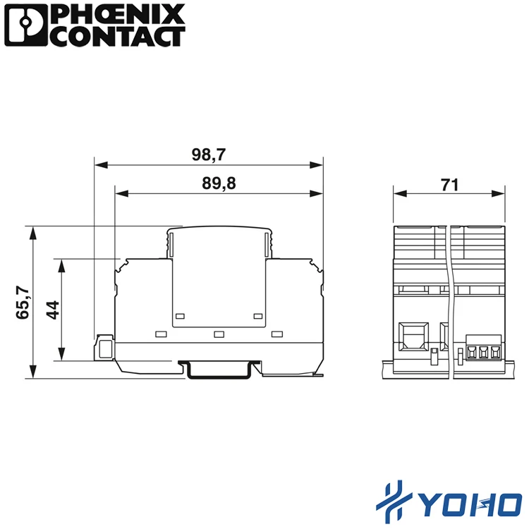 2838199-VAL-MS 230/3+1 FM - Type 2 surge arrester Phoenix contact Lightning protection device