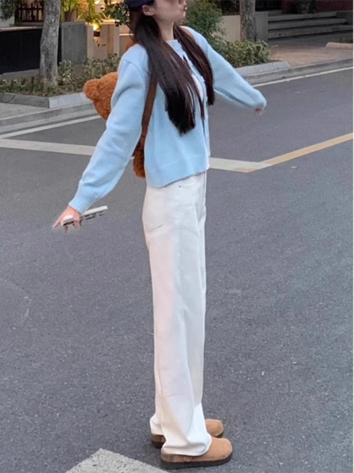 

Белые джинсовые джинсы с высокой талией, женские весенние 2024, утягивающие брюки больших размеров, свободные широкие брюки прямого кроя