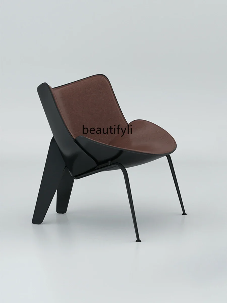 YX Light Luxury Bar Chair Zongzi Shell Chair Minimalist Smile Chair