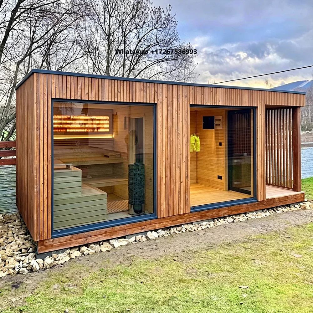 UV Resistant Sauna Roomwith Maintenance Free Exterior for High EndLuxury Garden Spa and Professional WellnessCenter