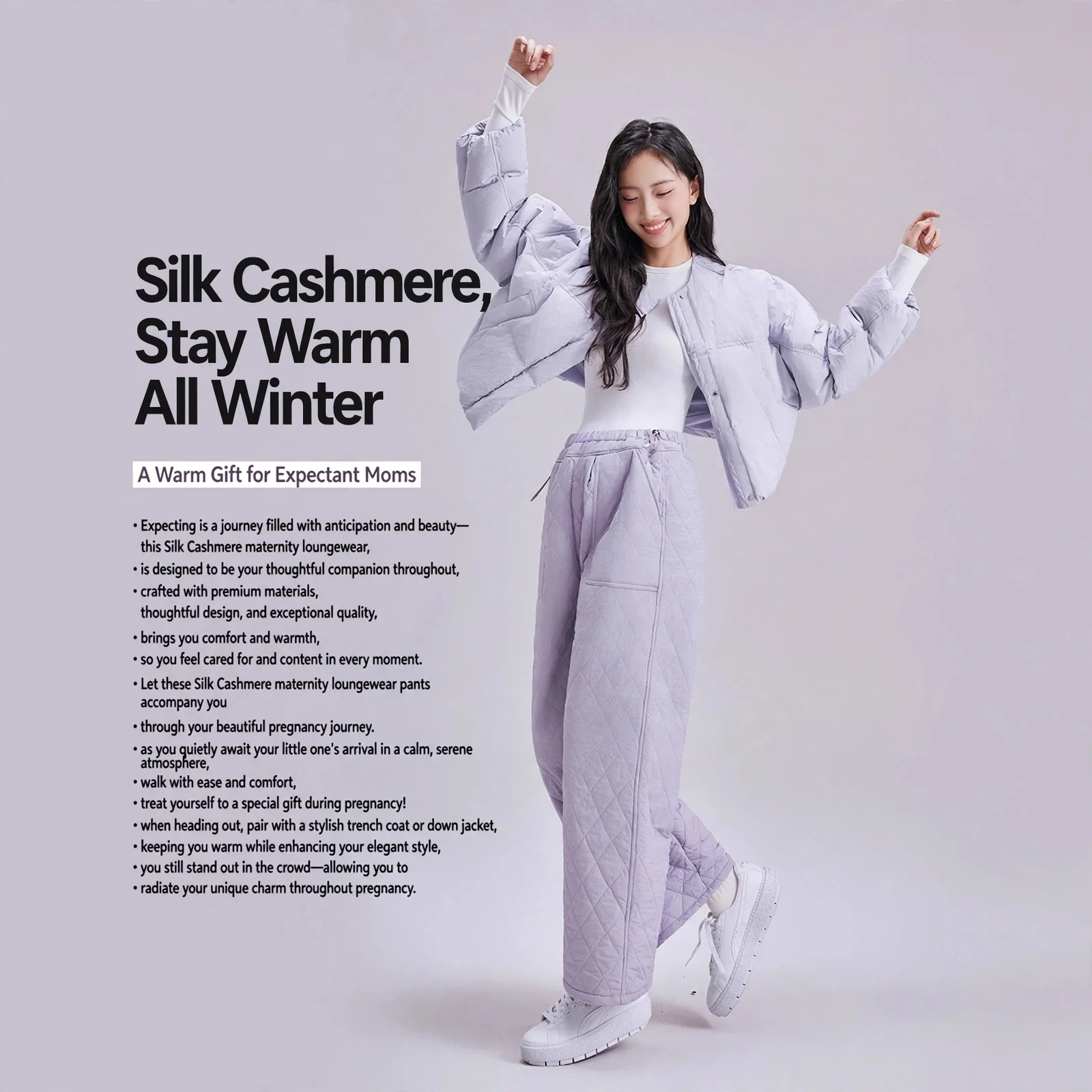 Maternity Pants Casual Loose Autumn Winter Thickened Padded Belly Support Nylon Comfortable Radish Trousers Plus Size