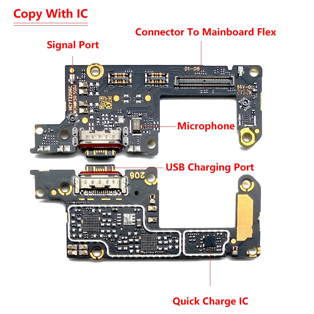 New For Xiaomi Poco F4 GT Redmi K50 Gaming USB Charging Port Dock Charger Plug Connector Board LCD Mainboard Main Flex Cable