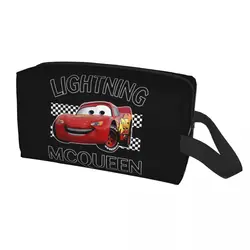 Custom Lightning McQueen Travel Cosmetic Bag for Women Cartoon Cars Toiletry Makeup Organizer Ladies Beauty Storage Dopp Kit