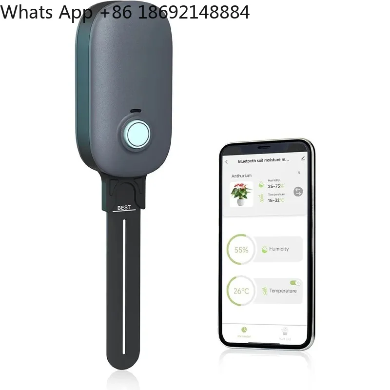 Digital Display Intelligent Soil Moisture Meter for Bluetooth Gardening Detection APP Control Compatible with Mobile Phone