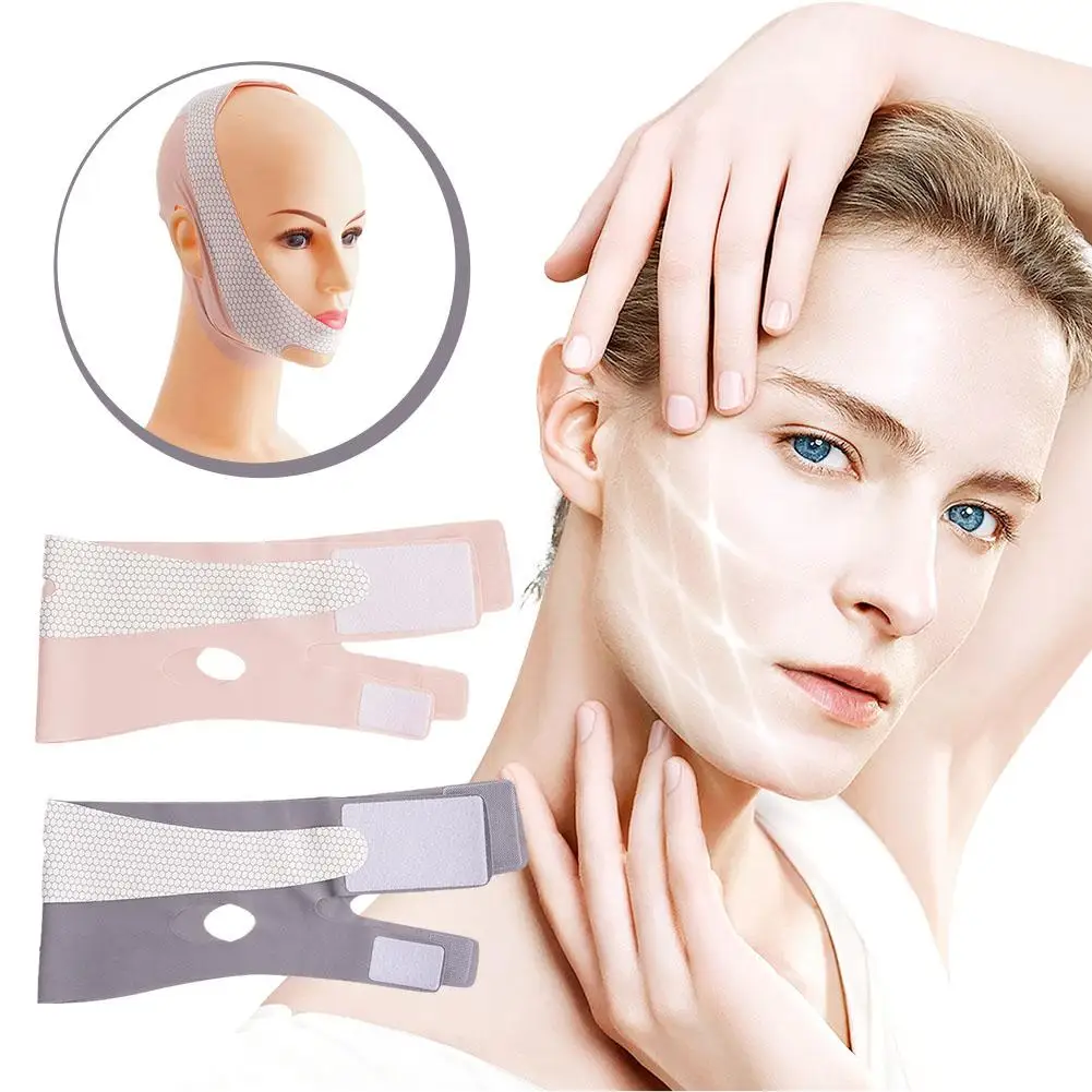 Masque Facial Amincissant en Forme de V, Lifting de Ligne Faciale, Dissolvant Déformable, Bandage Double Menton Joues, Outils de Soins du Visage, Soins de la Peau