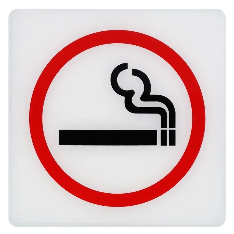 15cm No Smoking Signs No Touching No Photographing Signs Warning Plaque Public Shope Signage Mall Office Warm Reminder Sign