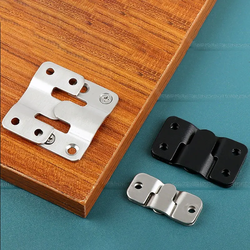 Obelix 5Pairs Furniture Interlock Bracket With Screws Flush Mount Bracket Interlock Wall Picture Frame Hanger Display Hooks