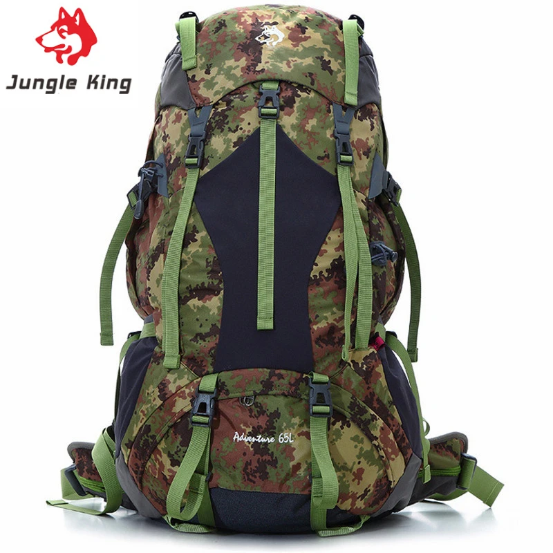 

JUNGLE KING CY1054 65L Adventure Backpack Life-saving Whistle Camping Hiking Outdoor Venturesome Travelling Backpack Rucksack