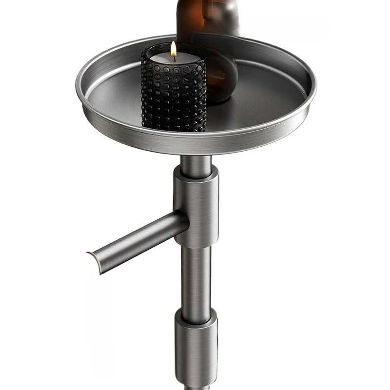 Lifting Rotary Gun Gray Floor to Floor Bathroom Shelf Bath Towel Rack Bath Towel Hanger Villa Bathrobe Rack