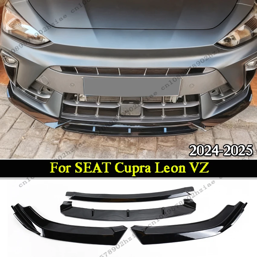 

4Pcs PP Front Bumper Diffuser Chin Lip Spoiler Splitter For SEAT Cupra Leon VZ TSI Sportstourer VZ 2024 2025 Body Kit Tuning