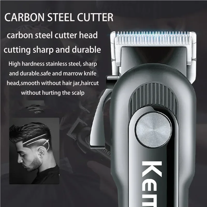 Kemei km-1132 Usb Fast Charging Lcd Power Display High Power Salon Professional Electric Hair Clipper