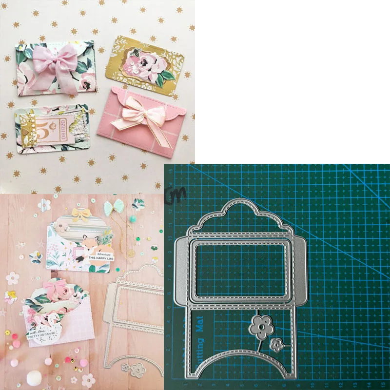 metal cutting dies Folding box envelope die mold Scrapbook paper craft knife mould blade punch Embossing stencils template