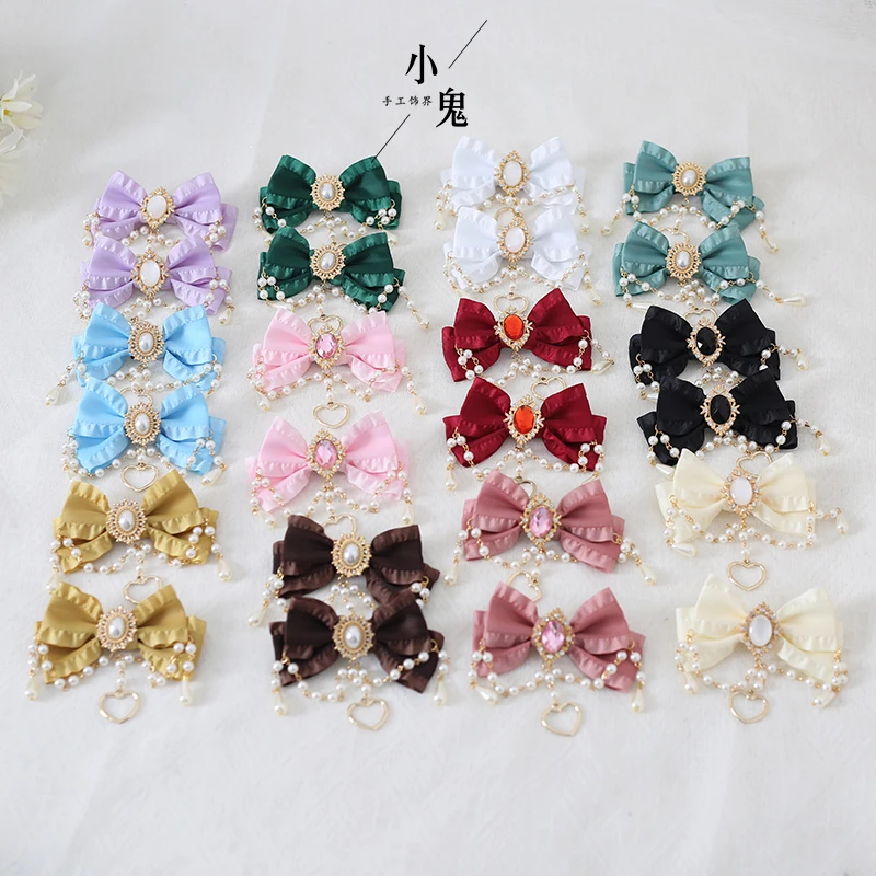 Original make tea luxuriant hairpin Lolita hand sleeve matching brooch to clip hairpin Lolita hair clip