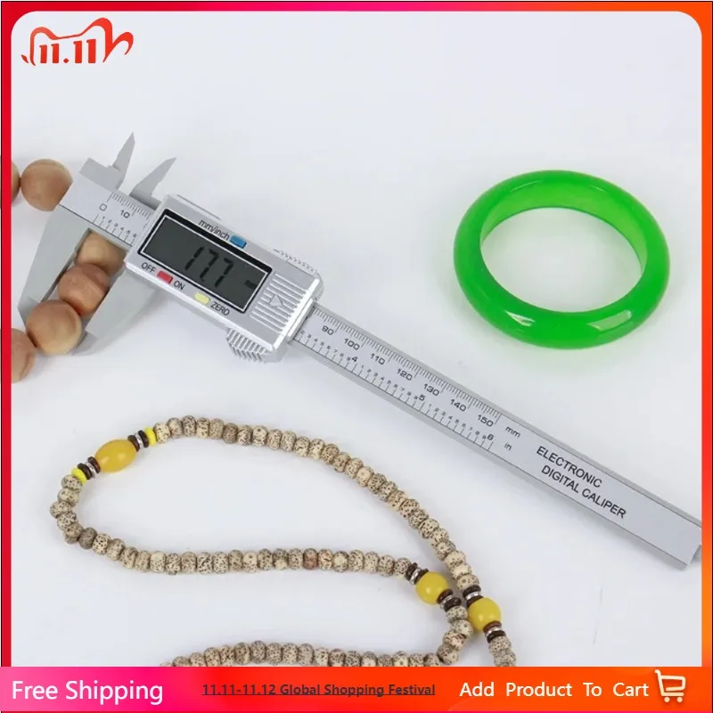 

LCD Display 150mm Electronic Digital Caliper Vernier Calipers Gauge Micrometer with Storage Box for Mechanical Component Measure