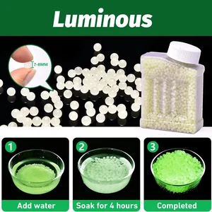 مضيئة هلام مضخة المياه مسدس المياه الكهربائية، هيدروجيل حبيبات، ليلة متوهجة، اكسسوارات رصاصة، 10000 قطعة في الكرتون أفضل 12 مسدسات جل مبيعا - رقم 1