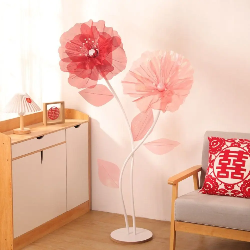 Grande fleur de coquelicot en gaze 3D, 50cm, grand Design creux, maille de soie, fil fantaisie, matériel de Simulation de fleur, réglage de scène