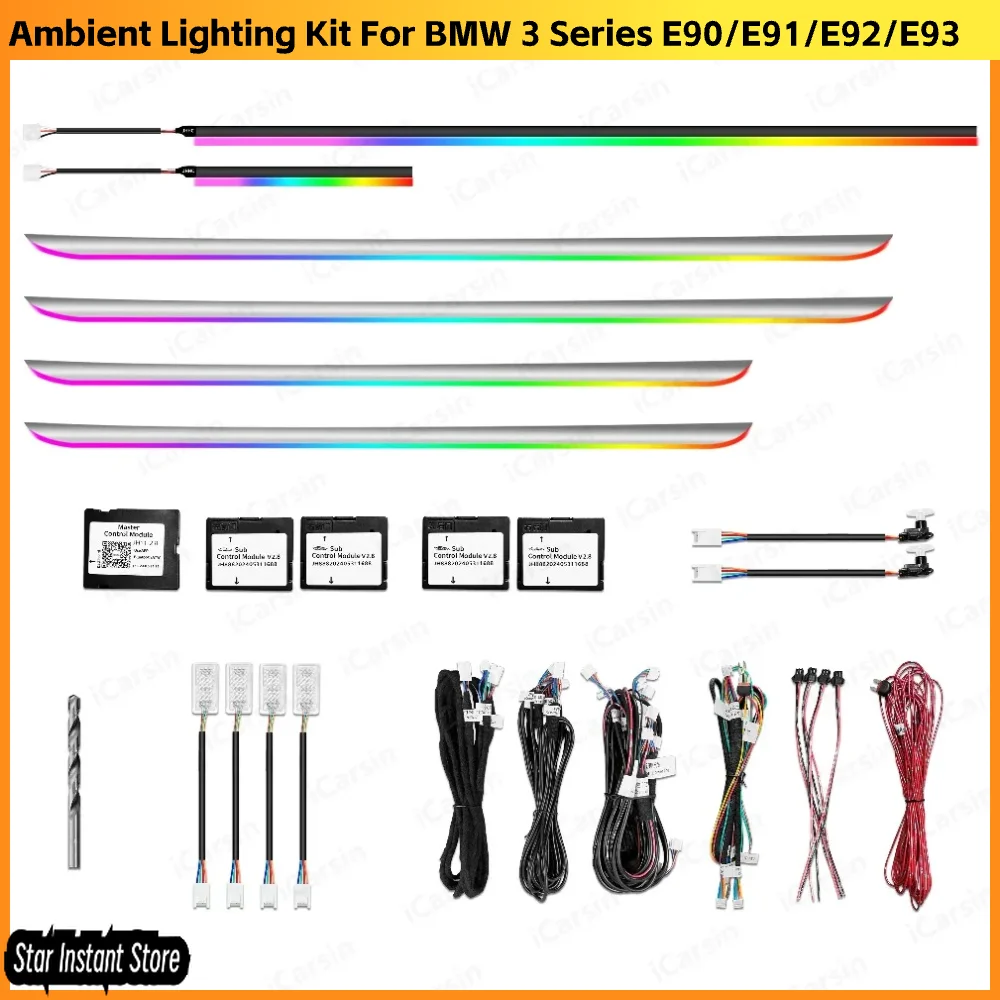 

Upgrade 256 Colors Symphony LED Car Interior Ambient Light for BMW 3 Series E90/E91/E92/E93 2004-2011 Strip Accessories