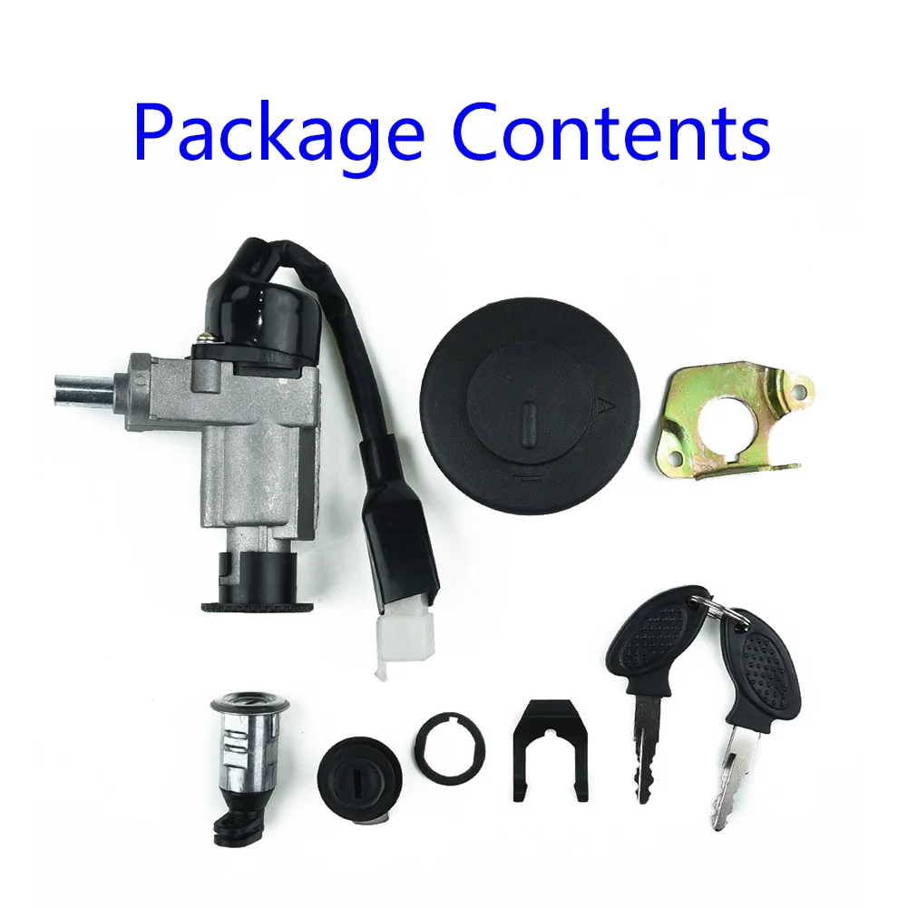 شاحنات السيارات مفتاح إشعال مجموعة غلق ل GY6 139QMB 50 125cc/150cc سكوتر قطع غيار السيارات 4 دبابيس مفتاح المنافذ