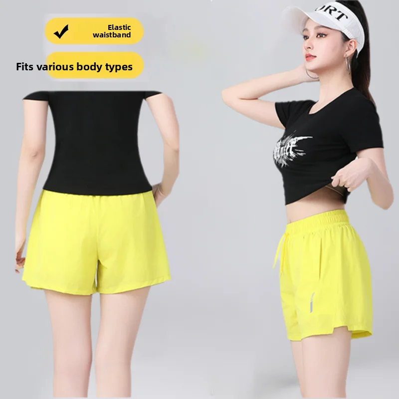 Pantaloncini Sportivi a Vita Alta da Donna, Abbigliamento Casual per Danza e Fitness, Multicolore, Nuovo Stile Estivo, Pantaloni Yoga