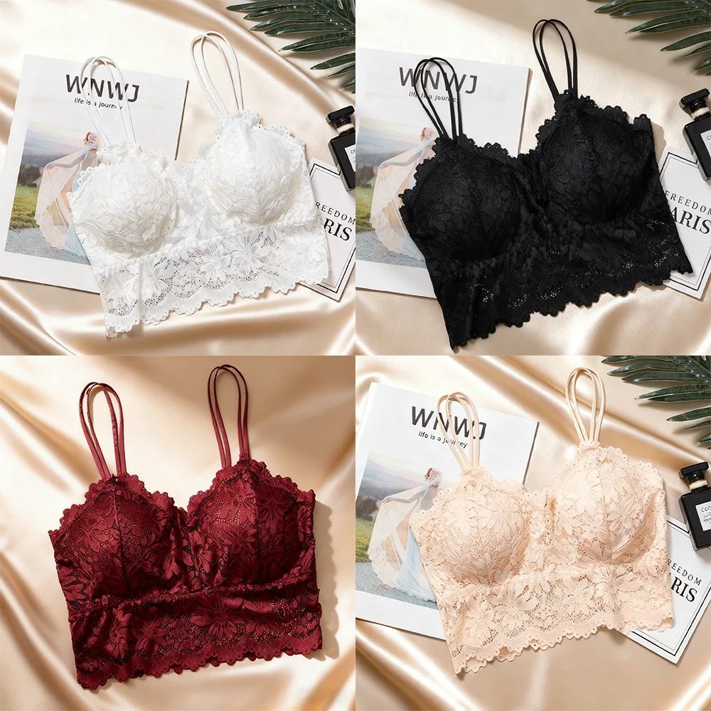 女性用レースブラ＆Tバック、ファッショナブルでセクシー、通気性のあるベスト、快適なブリーフ、透かし彫りランジェリー、女の子向け自由組み合わせ下着セット