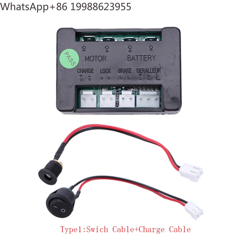 Electric Scooter Controller DC 24V 120W Electric Brush Motor Controller E-Scooter Part with Charge Cable and LED/Switch Cable