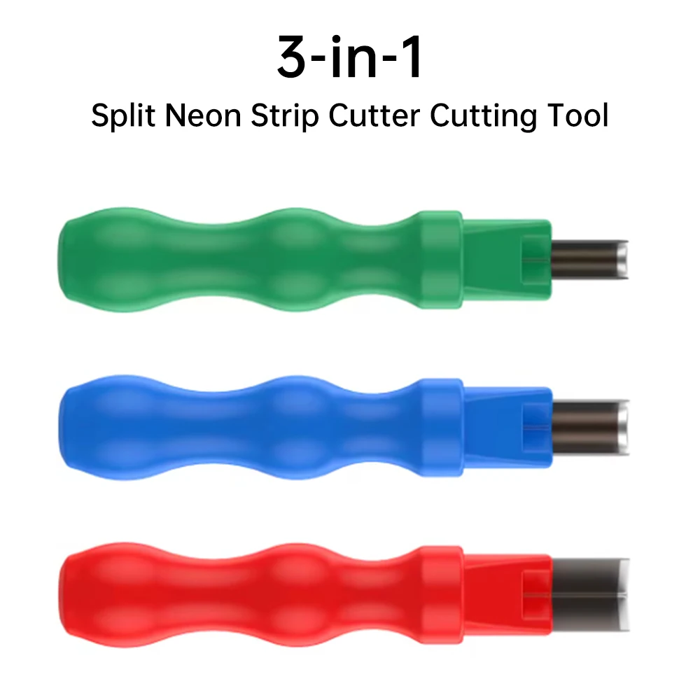 

LED Neon Light Cutter Carving Knife Hand Tools Split Type Silicone Round Right Angle Arc Cutter Red/Blue/Green Woodworking Tool