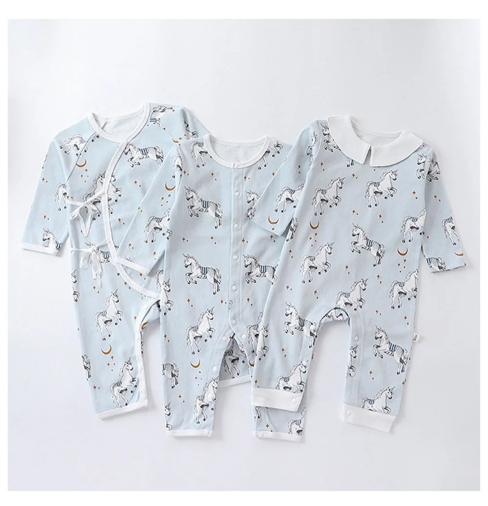 2023 Autumn/Winter ANIMAL PRINT Newborn Baby Boy Girl Clothes Ha Clothing Pajamas Romper Outfits 0-24M Long Sleeve Jumpsuit